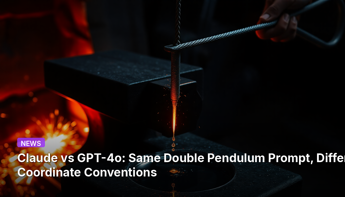 Claude contre GPT-4o : Même consigne pour double pendule, conventions de coordonnées différentes