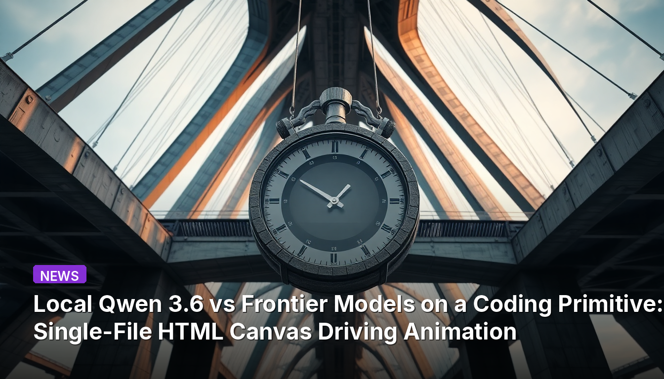 ローカルQwen 3.6対フロンティアモデル:コーディングプリミティブにおけるシングルファイルHTML Canvas駆動アニメーション