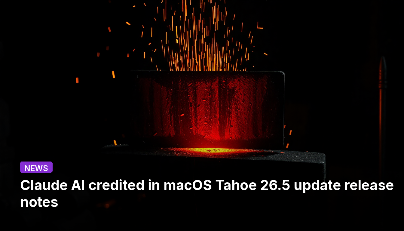 macOS Tahoe 26.5 업데이트 릴리스 노트에서 Claude AI에 대한 언급
