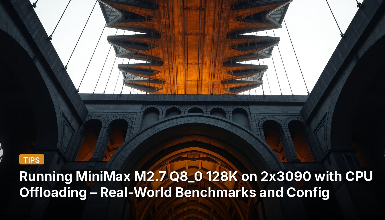 Ejecutando MiniMax M2.7 Q8_0 128K en 2x3090 con descarga de CPU: benchmarks y configuración del mundo real