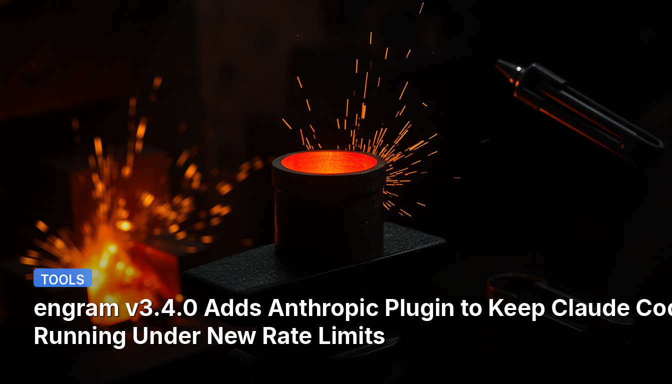 engram v3.4.0, 새로운 속도 제한 하에서 Claude Code를 계속 실행할 수 있도록 Anthropic 플러그인 추가