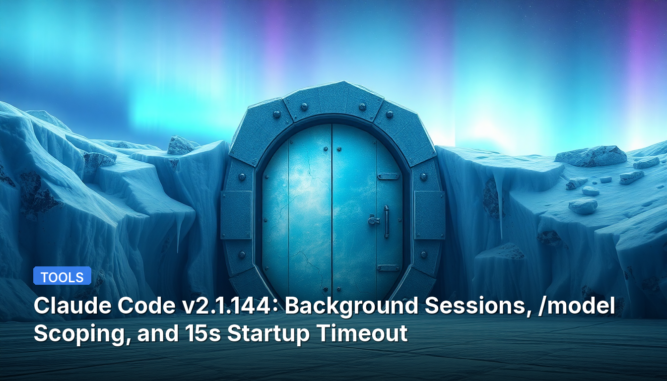Claude Code v2.1.144: Sessões em Segundo Plano, Escopo de /model e Timeout de Inicialização de 15s