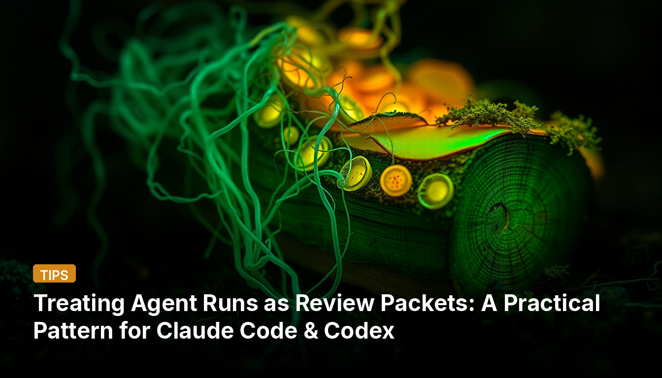 Traitement des exécutions d’agents comme des paquets de révision : un modèle pratique pour Claude Code & Codex
