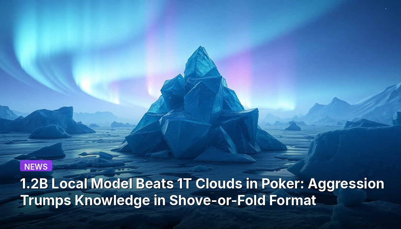 1.2B Local Model Beats 1T Clouds in Poker: Aggression Trumps Knowledge in Shove-or-Fold Format