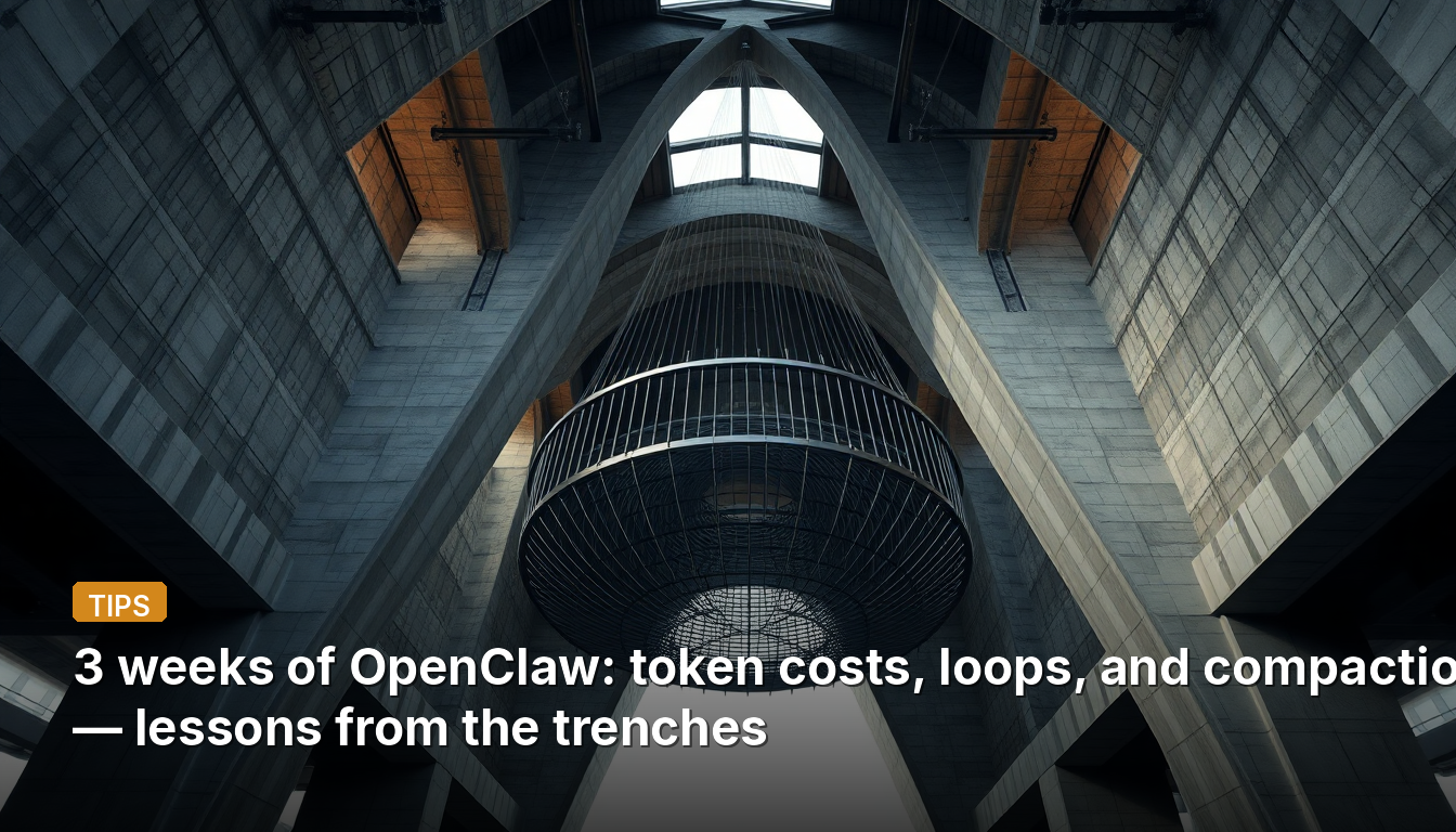 3 semaines d'OpenClaw : coûts de jetons, boucles et compaction — leçons du terrain