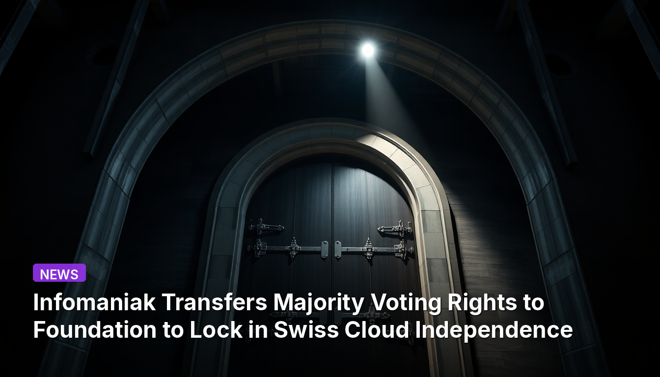 Infomaniak transfère la majorité des droits de vote à une fondation pour verrouiller l'indépendance du cloud suisse