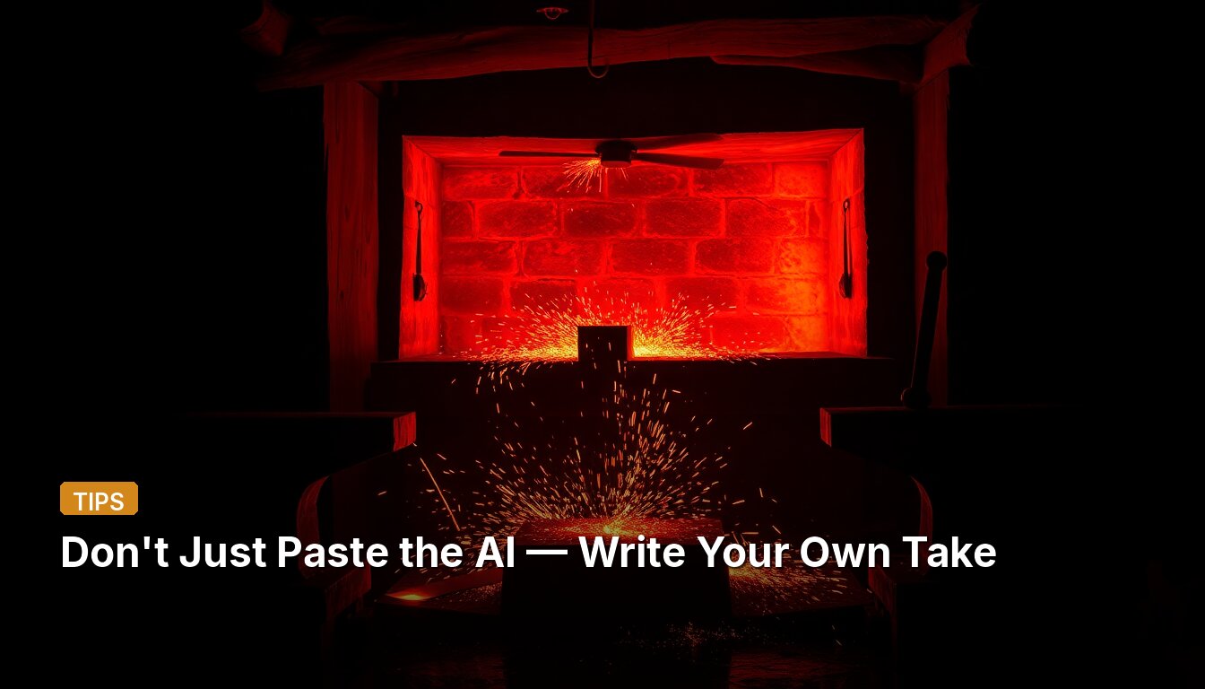 Don't Just Paste the AI — Write Your Own Take