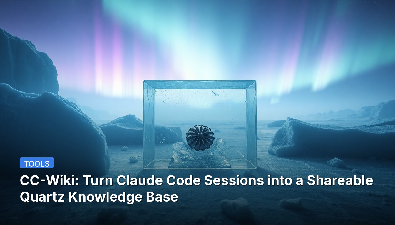 CC-Wiki: Turn Claude Code Sessions into a Shareable Quartz Knowledge Base