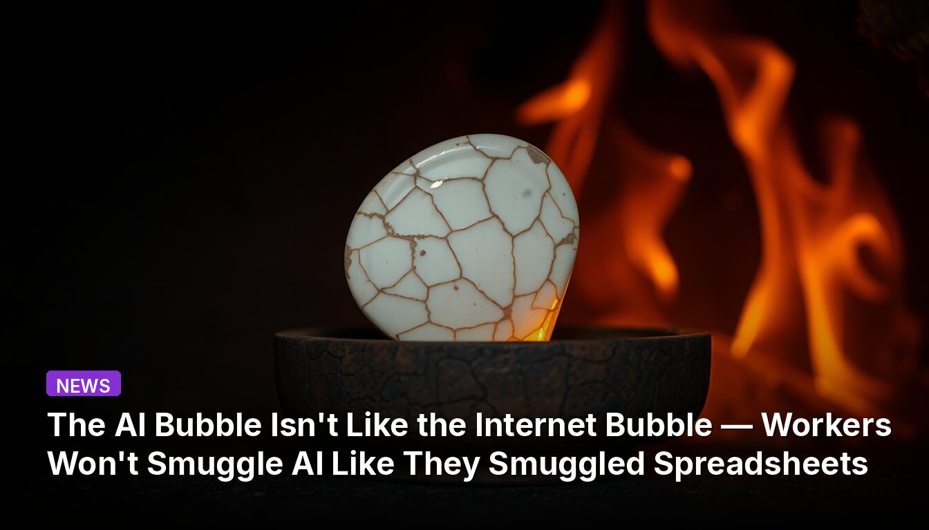 La bulle IA n'est pas comme la bulle Internet — les travailleurs ne feront pas entrer l'IA en fraude comme ils l'ont fait avec les tableurs