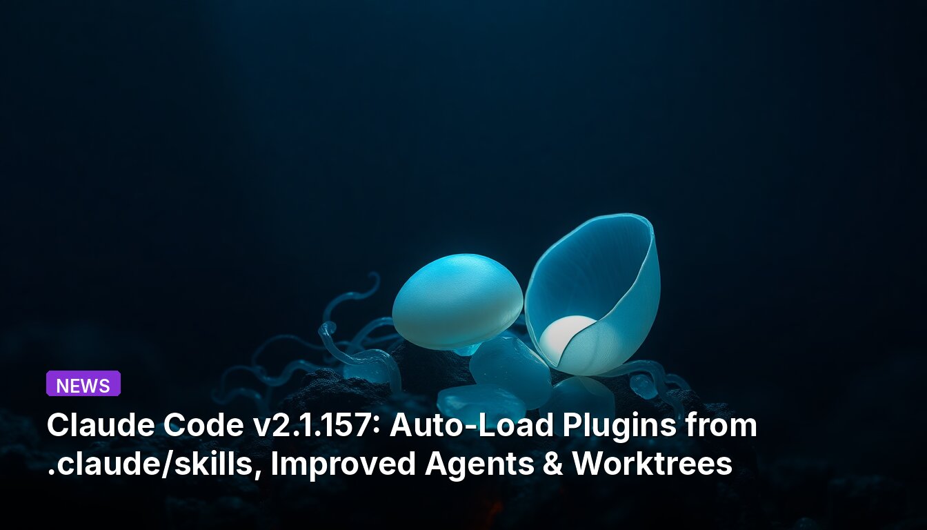 Claude Code v2.1.157: Auto-Load Plugins from .claude/skills, Improved Agents & Worktrees