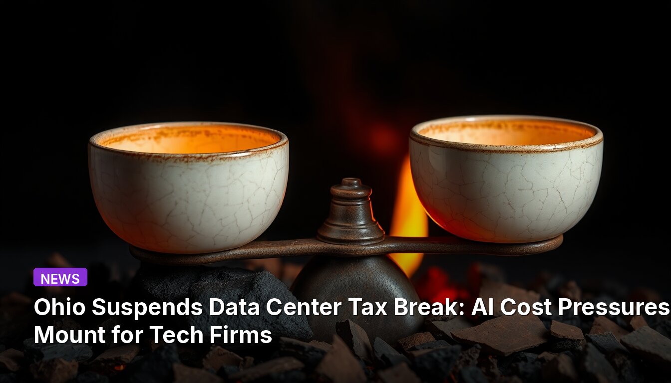 Ohio suspende exención fiscal para centros de datos: crecen presiones de costos de IA para empresas tecnológicas