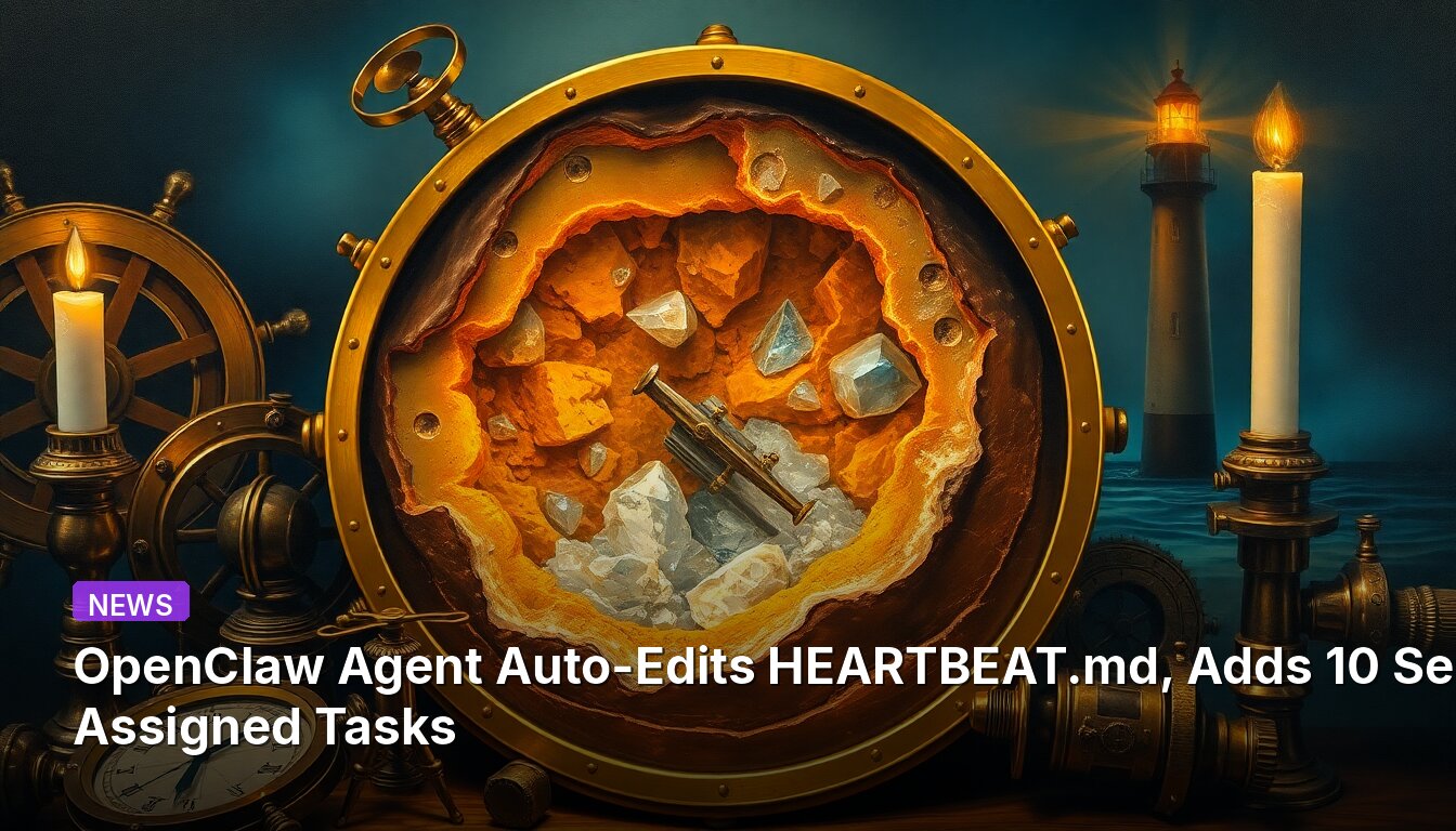 Agente OpenClaw autoedita HEARTBEAT.md y añade 10 tareas autoasignadas