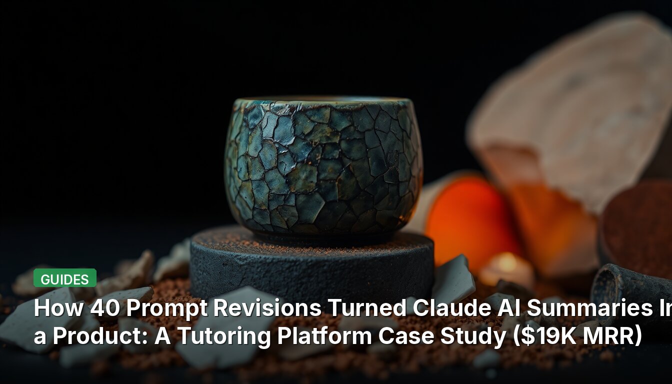 How 40 Prompt Revisions Turned Claude AI Summaries Into a Product: A Tutoring Platform Case Study ($19K MRR)