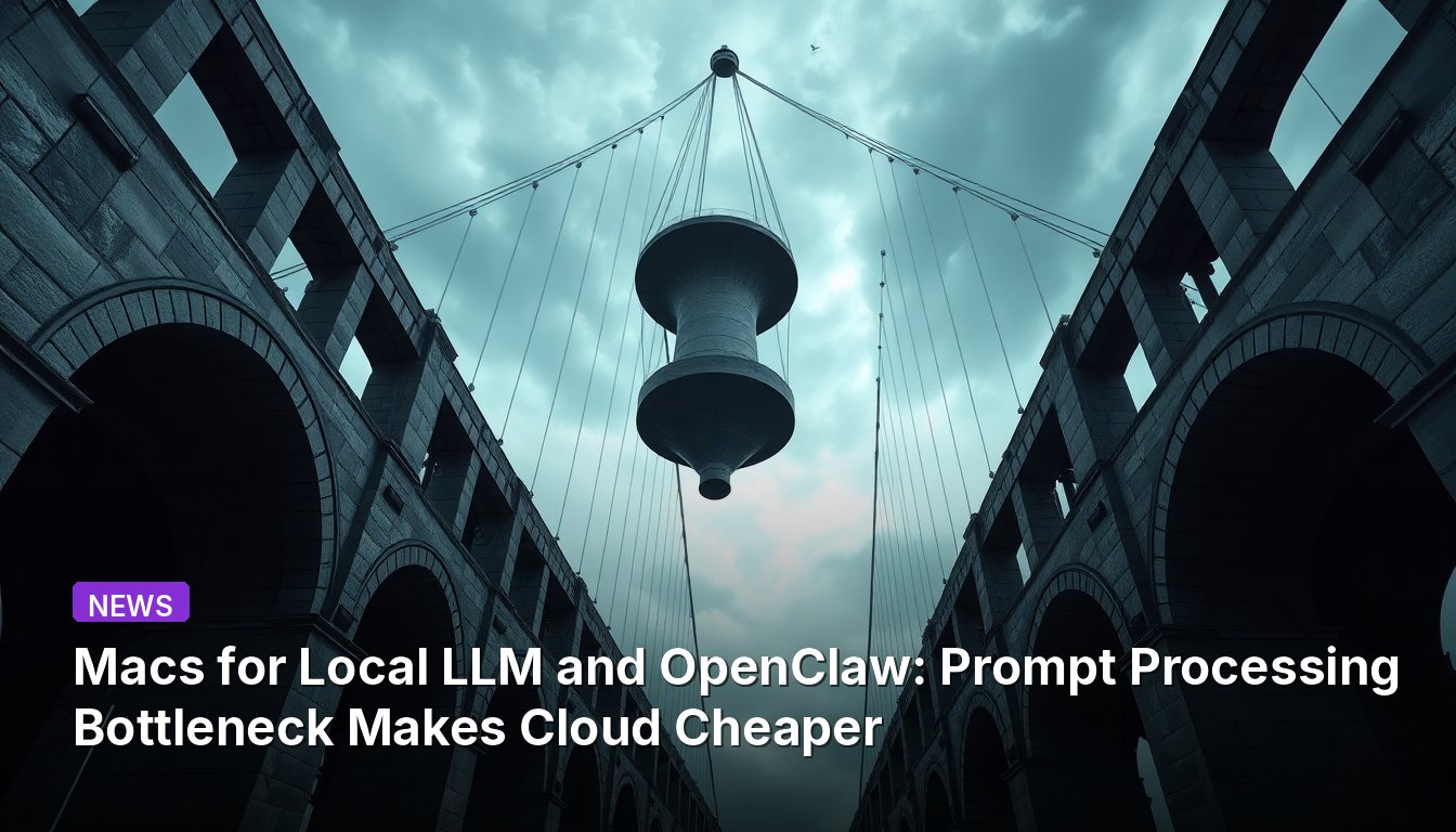 Macs para LLM local y OpenClaw: El cuello de botella en el procesamiento de prompts hace que la nube sea más barata