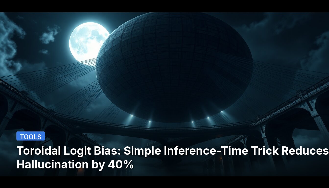 Toroidal Logit Bias: Truco simple en inferencia reduce alucinaciones en 40%
