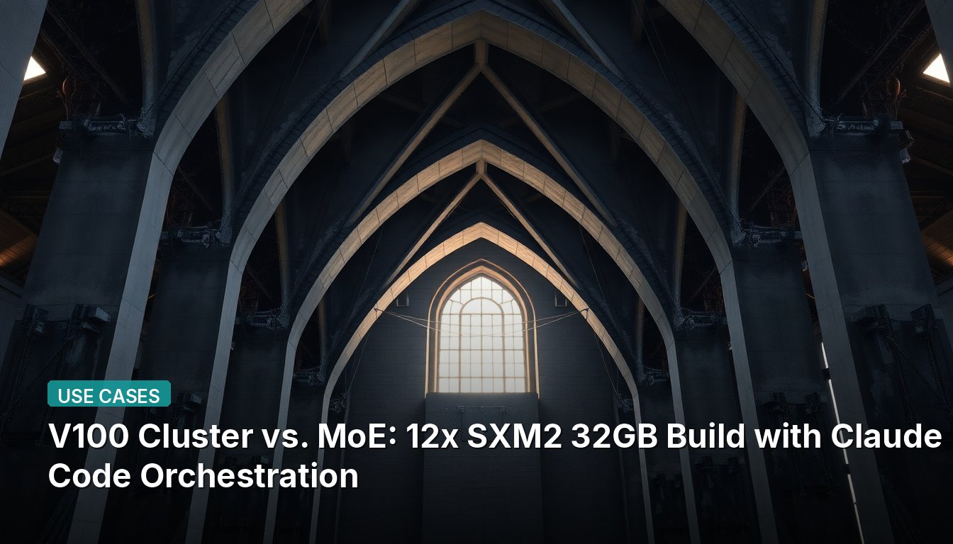 V100 Cluster vs. MoE: 12x SXM2 32GB Build mit Claude Code Orchestrierung