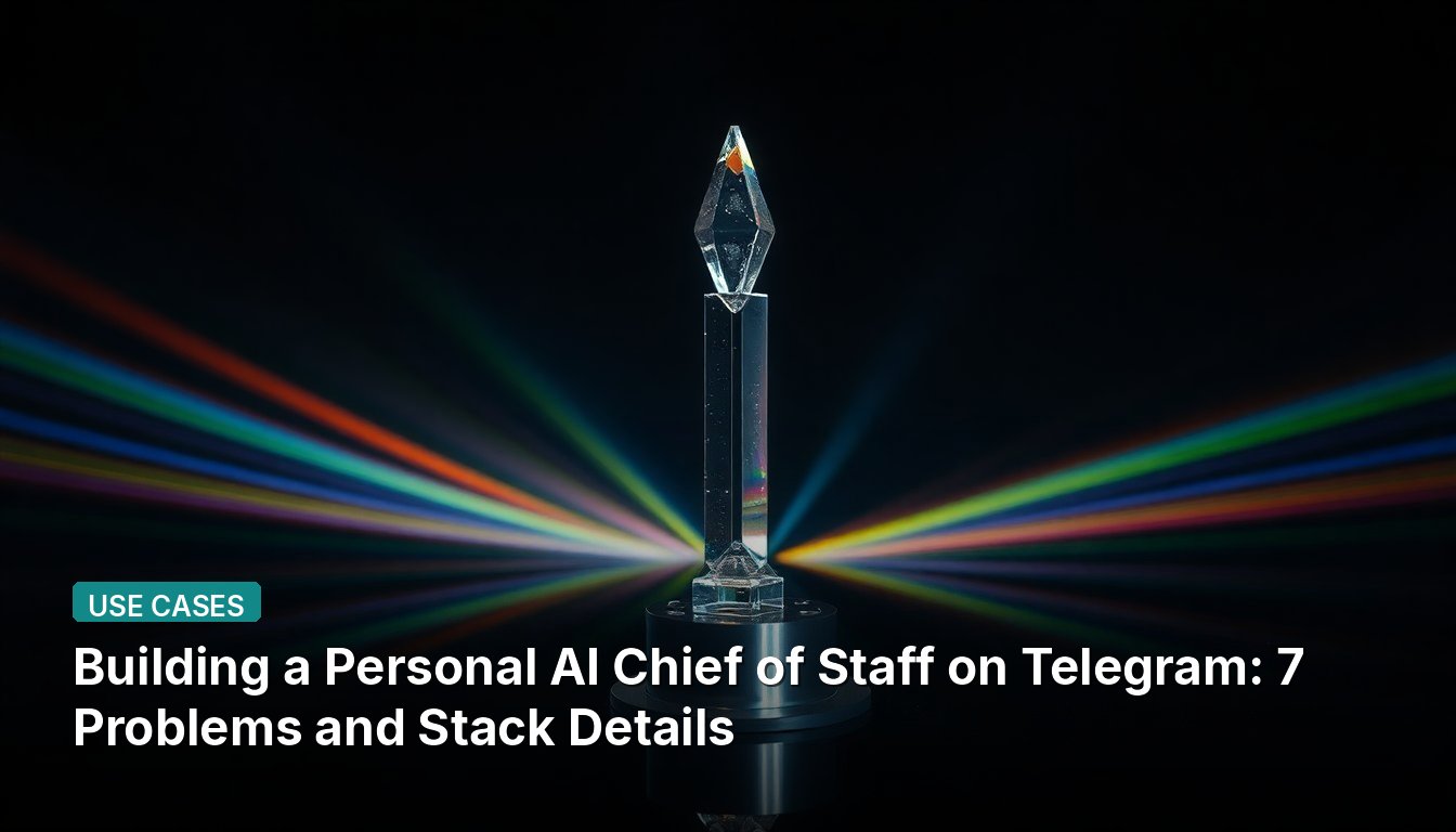 Создание личного ИИ-помощника в Telegram: 7 проблем и детали стека