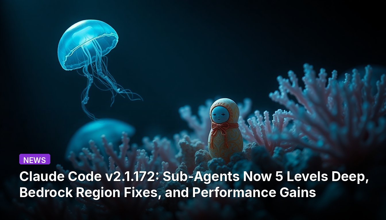 Claude Code v2.1.172: Sub-Agenten jetzt 5 Ebenen tief, Bedrock-Region-Korrekturen und Leistungssteigerungen