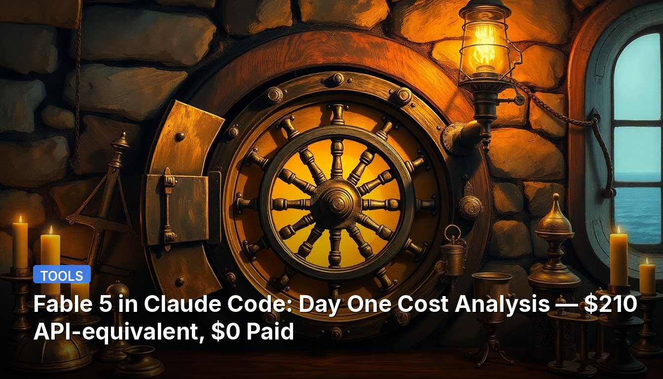 Fable 5 в Claude Code: Анализ затрат первого дня — эквивалент $210 через API, $0 оплачено