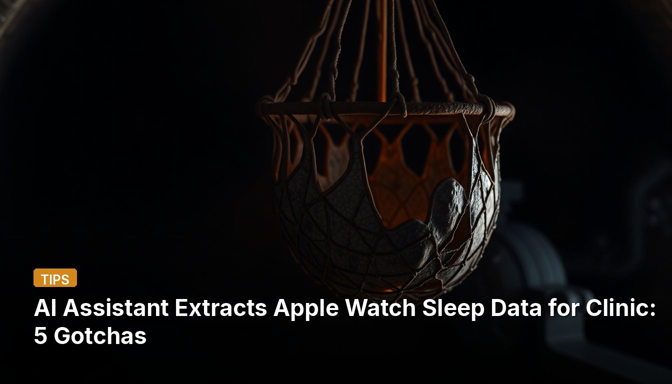 Клиническое извлечение данных о сне с Apple Watch с помощью ИИ-ассистента: 5 подводных камней