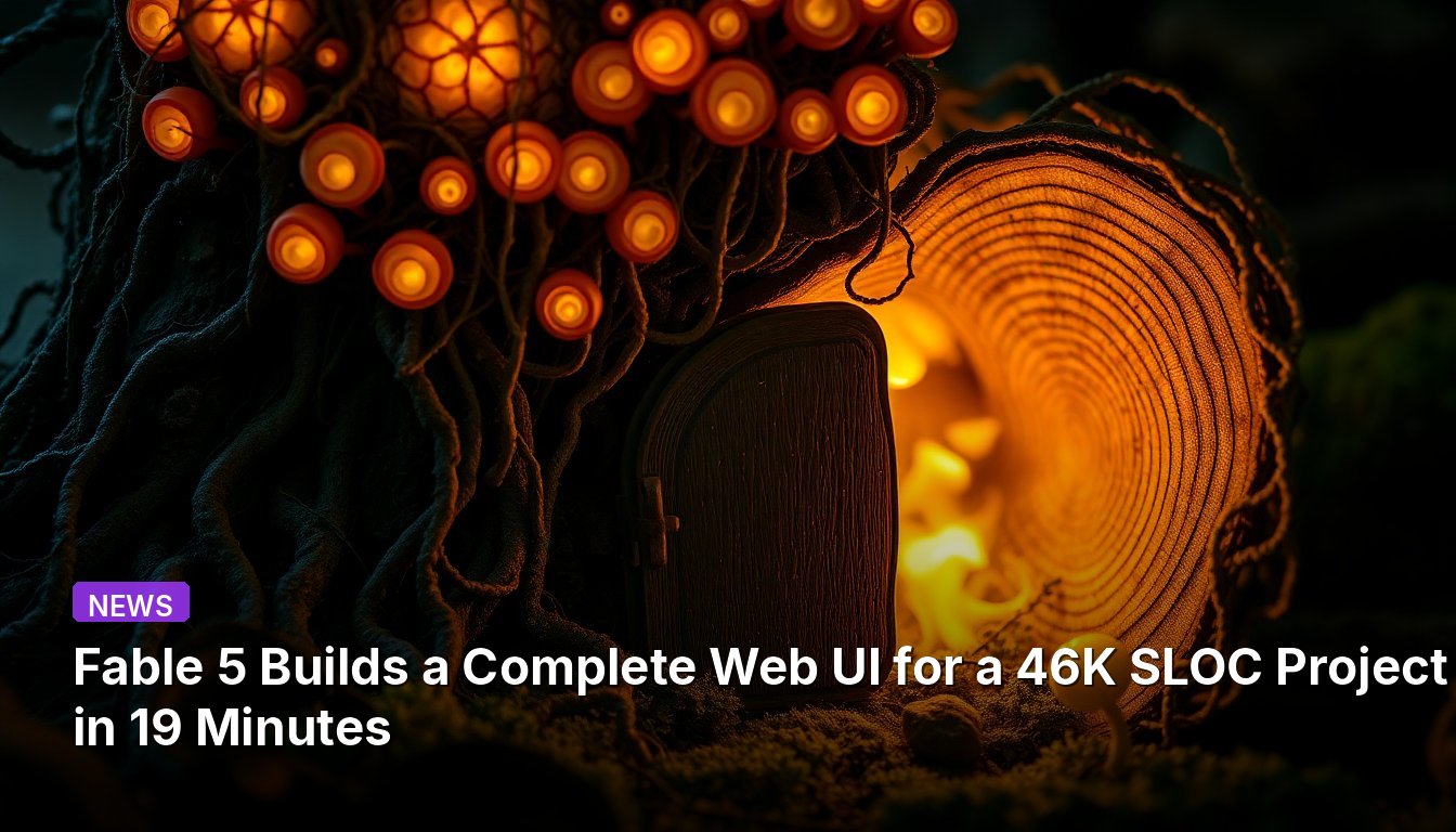 Fable 5 crea una interfaz web completa para un proyecto de 46K SLOC en 19 minutos