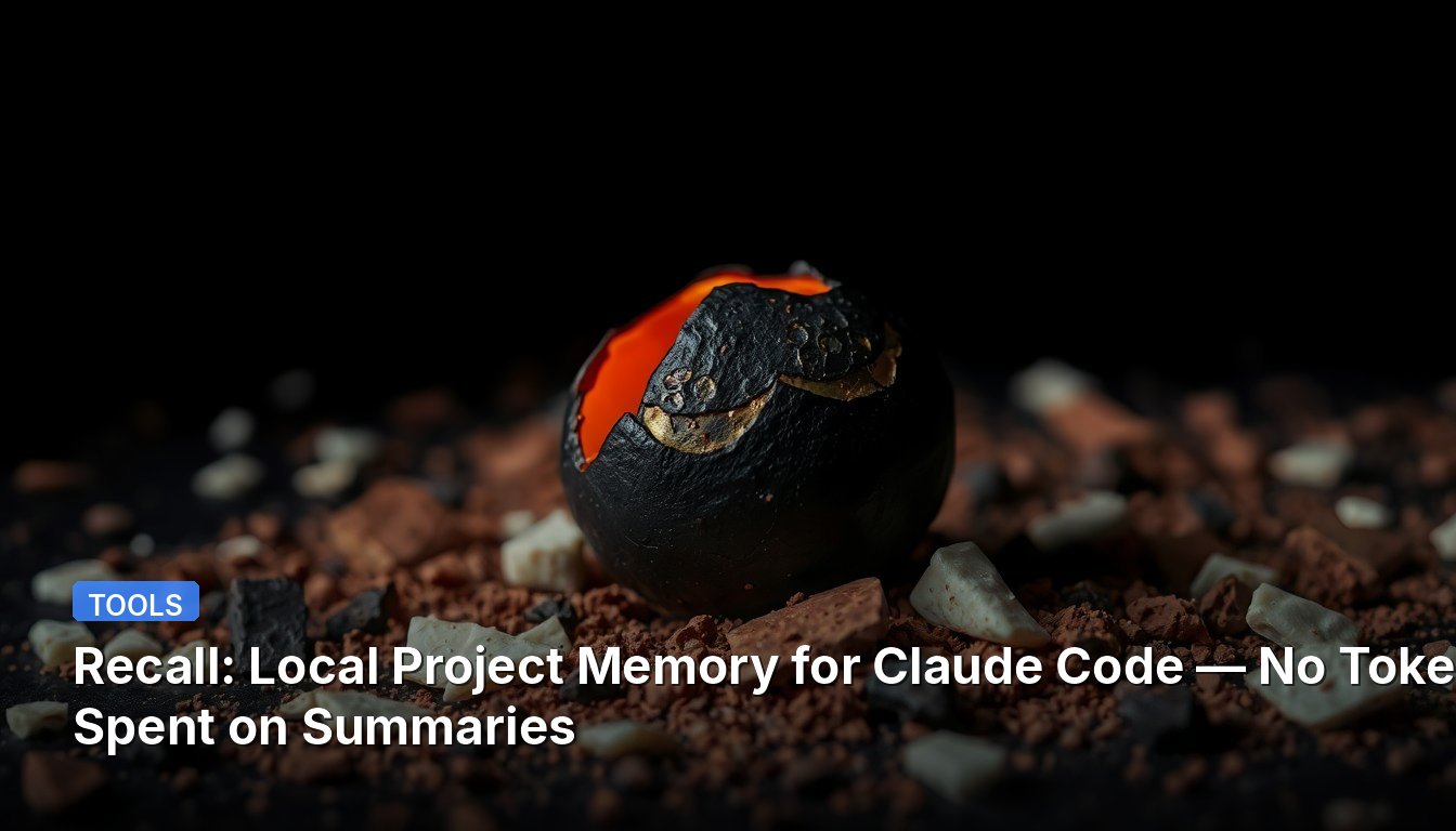 Recuerdo: Memoria de proyecto local para Claude Code — Sin gastar tokens en resúmenes