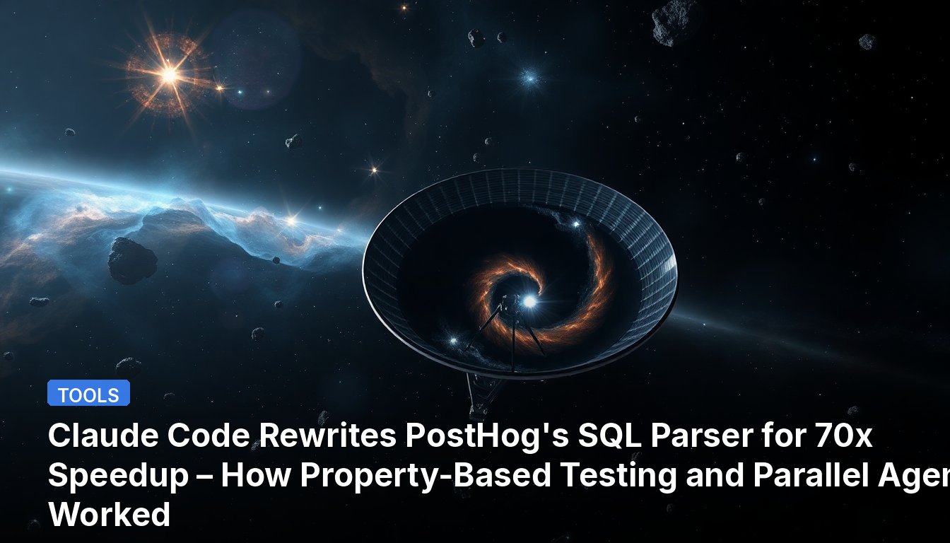 Claude Code, PostHog의 SQL 파서를 70배 속도 향상으로 재작성 – 속성 기반 테스트와 병렬 에이전트의 작동 방식