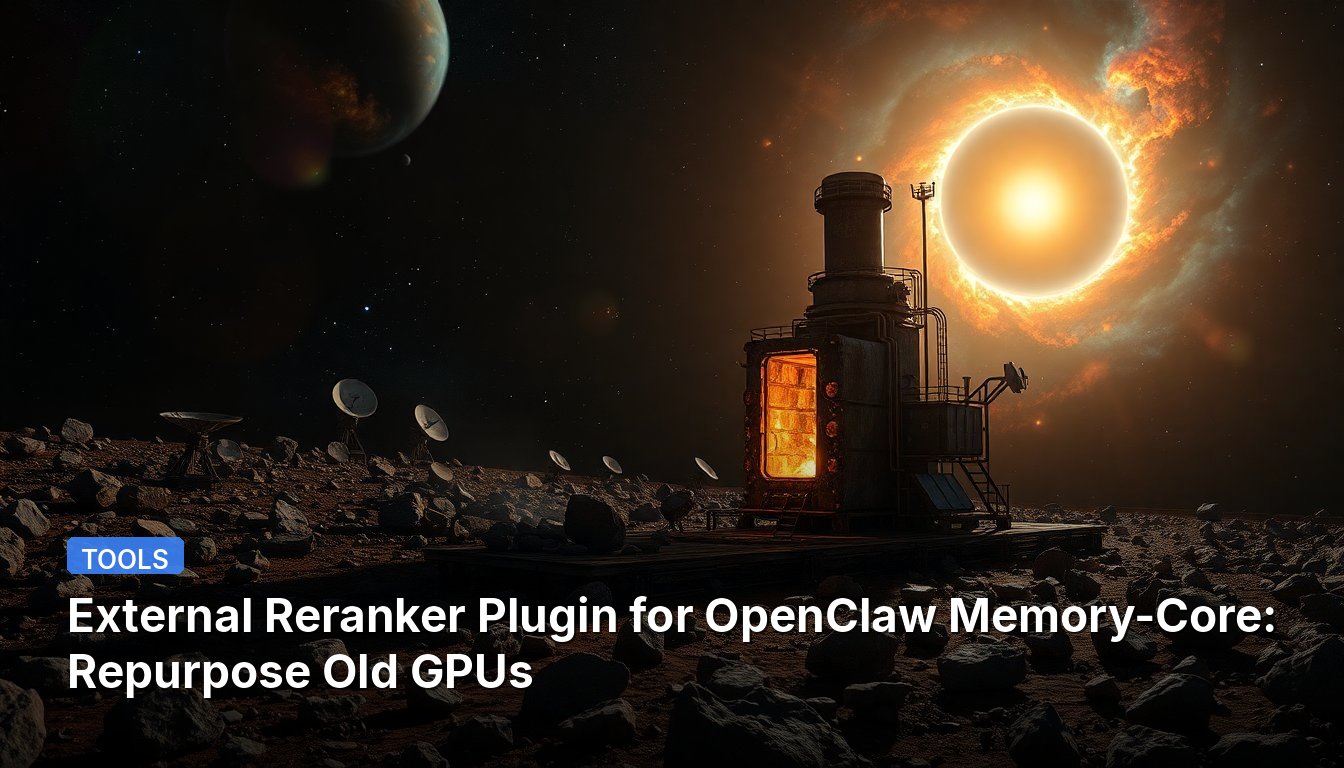 Plugin de reclassement externe pour OpenClaw Memory-Core : réutiliser les anciens GPU