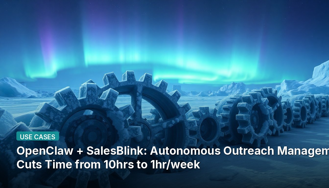 OpenClaw + SalesBlink: Gestão Autônoma de Alcance Reduz Tempo de 10h para 1h/semana