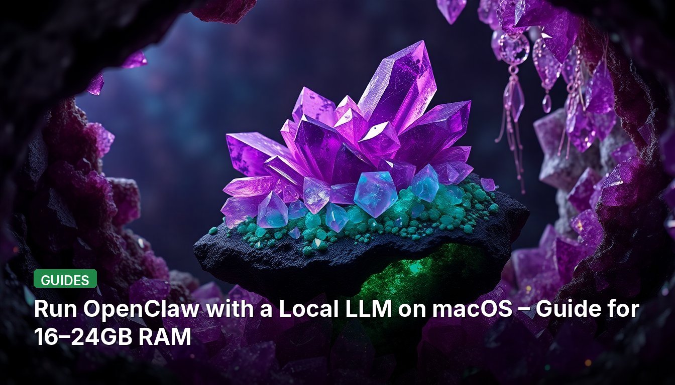 macOS에서 로컬 LLM으로 OpenClaw 실행하기 – 16–24GB RAM 가이드