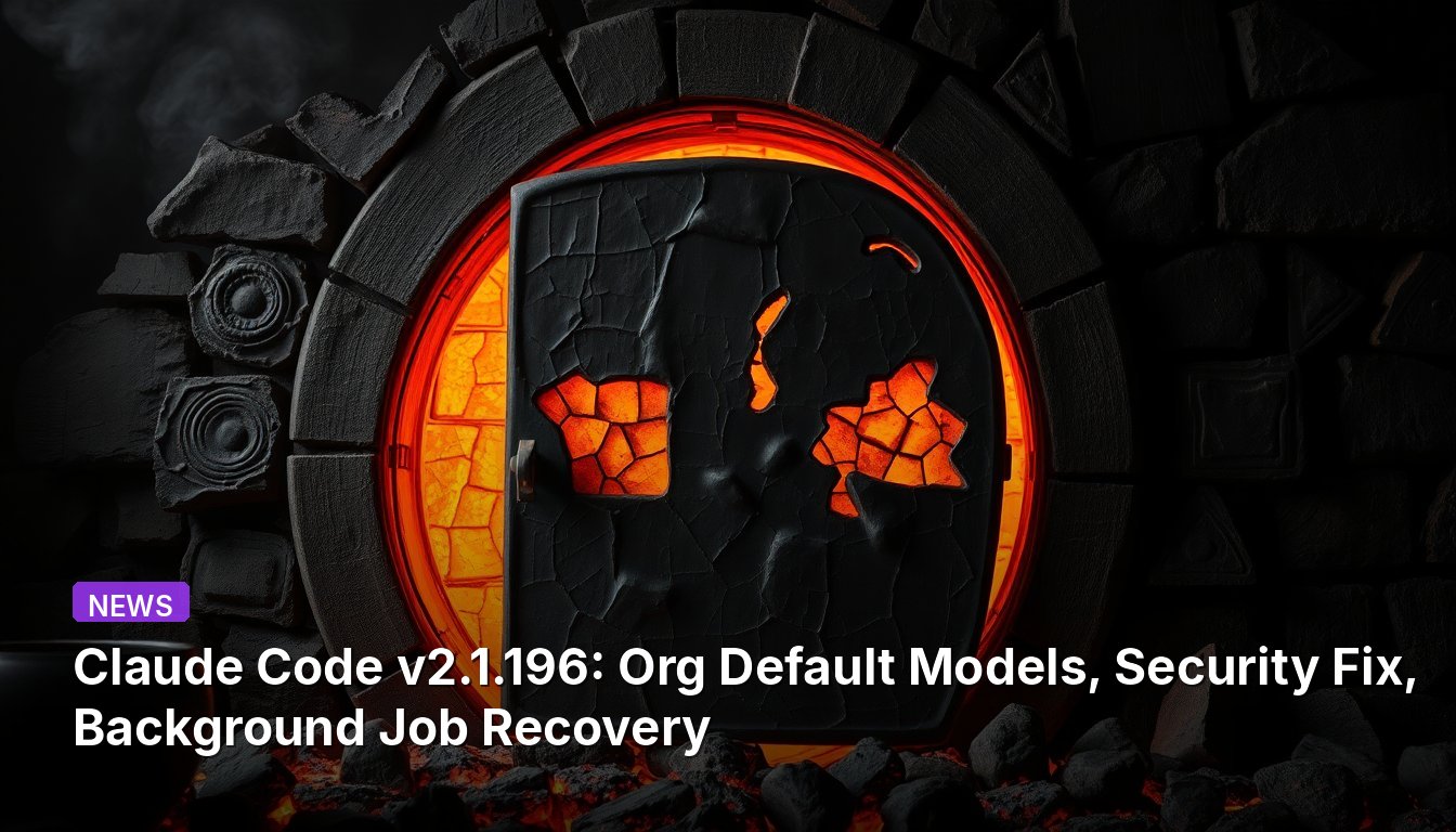 Claude Code v2.1.196: Modelos Padrão da Organização, Correção de Segurança, Recuperação de Tarefas em Segundo Plano