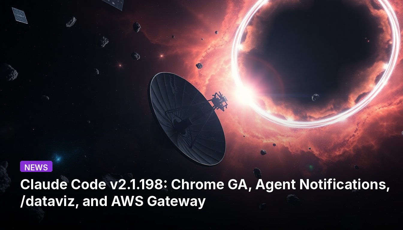 Claude Code v2.1.198: Chrome GA, 에이전트 알림, /dataviz 및 AWS 게이트웨이