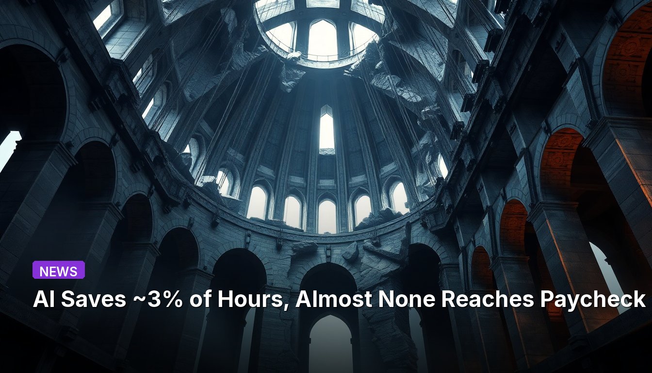 IA economiza ~3% das horas, quase nada chega ao salário