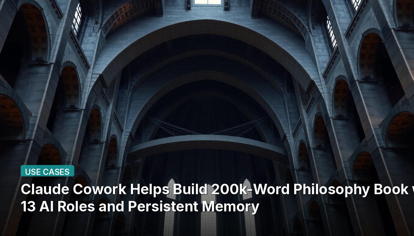 Claude Cowork Ajuda a Construir Livro de Filosofia de 200 Mil Palavras com 13 Papéis de IA e Memória Persistente