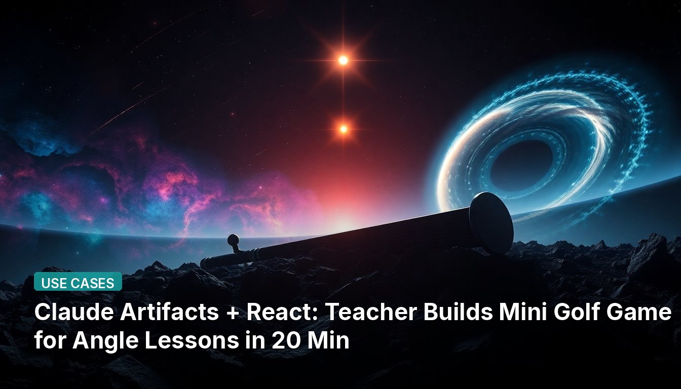 Claude Artifacts + React: Professor cria jogo de mini golfe para aulas de ângulos em 20 minutos
