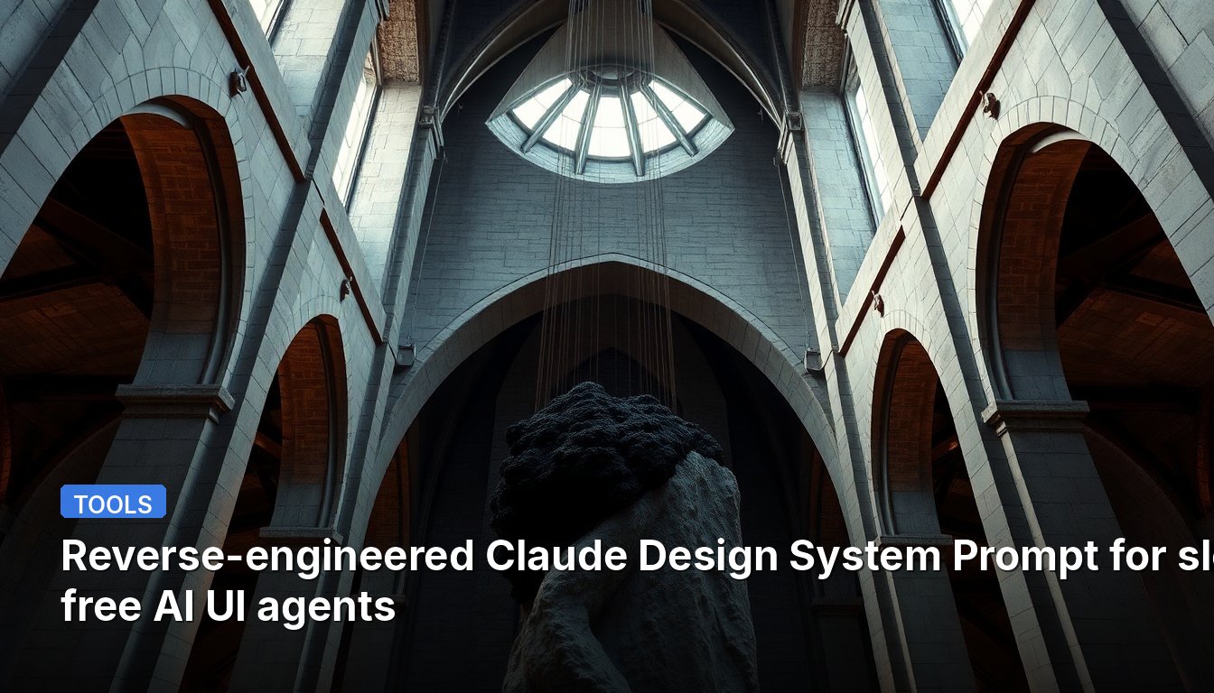 역설계된 슬롭 없는 AI UI 에이전트를 위한 Claude 디자인 시스템 프롬프트