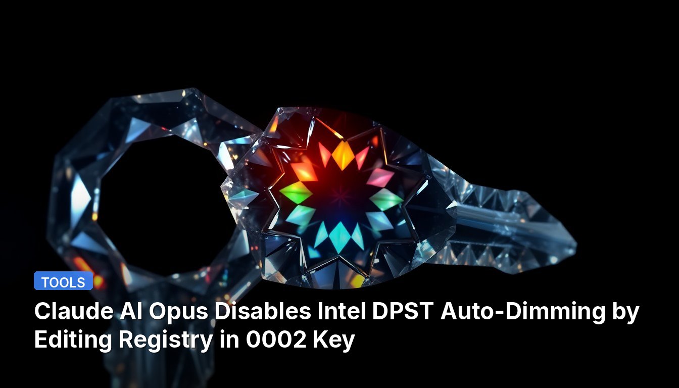 Claude AI Opus deaktiviert die automatische Helligkeitsreduzierung von Intel DPST durch Bearbeiten der Registrierung im Schlüssel 0002