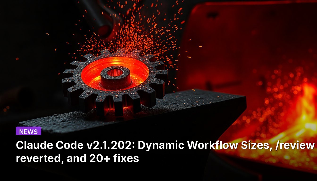 Claude Code v2.1.202: Dynamische Workflow-Größen, /review rückgängig gemacht und 20+ Fehlerbehebungen