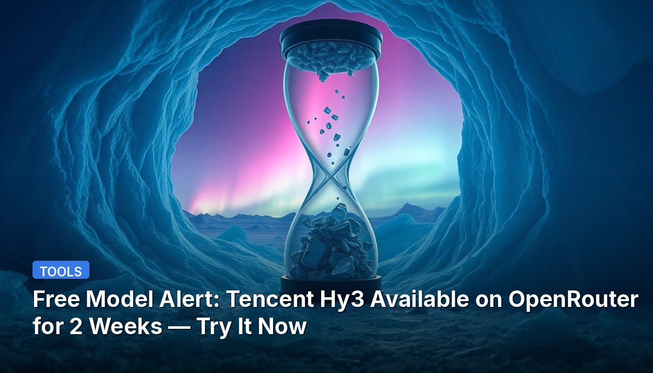 무료 모델 알림: Tencent Hy3, OpenRouter에서 2주간 제공 — 지금 사용해보세요