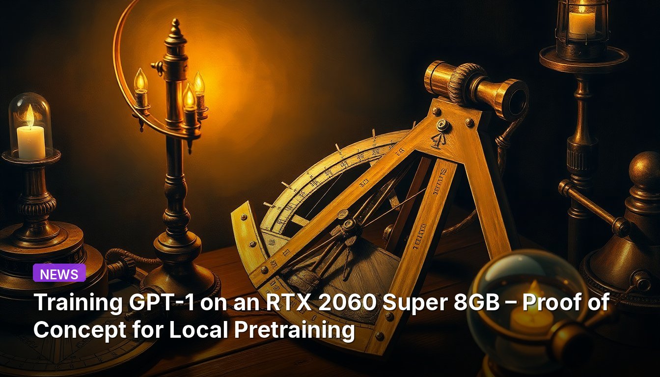 Обучение GPT-1 на RTX 2060 Super 8GB – подтверждение концепции локального предварительного обучения