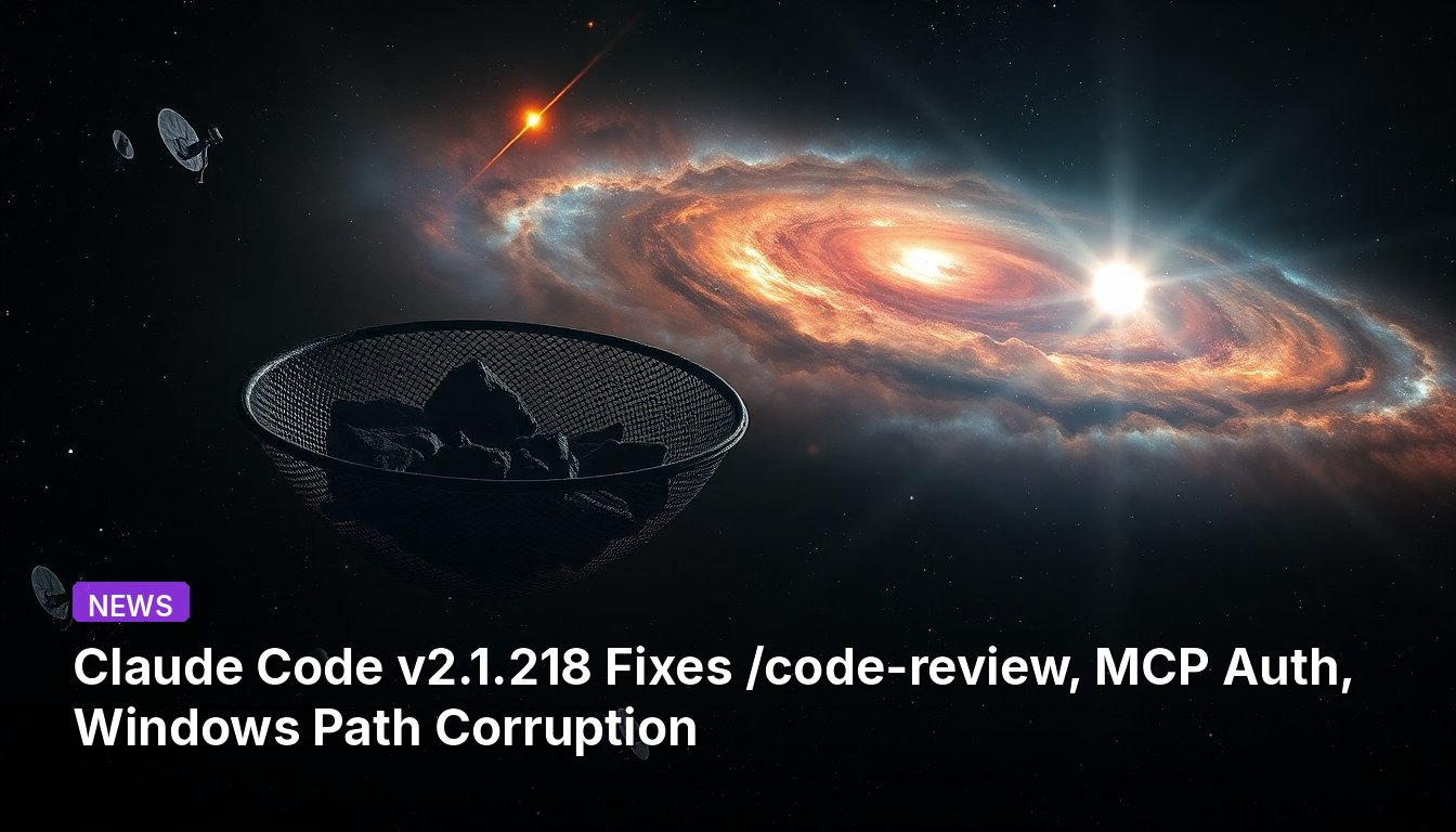 Claude Code v2.1.218 : Corrections de /code-review, authentification MCP, corruption de chemin Windows