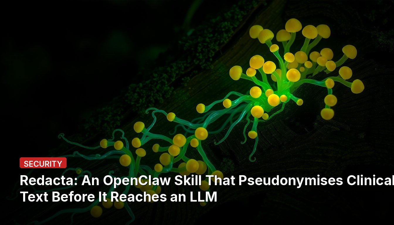 Redacta:一种在临床文本到达LLM之前对其进行假名化的OpenClaw技能