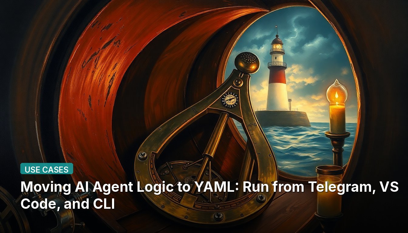AIエージェントのロジックをYAMLに移行:Telegram、VS Code、CLIから実行