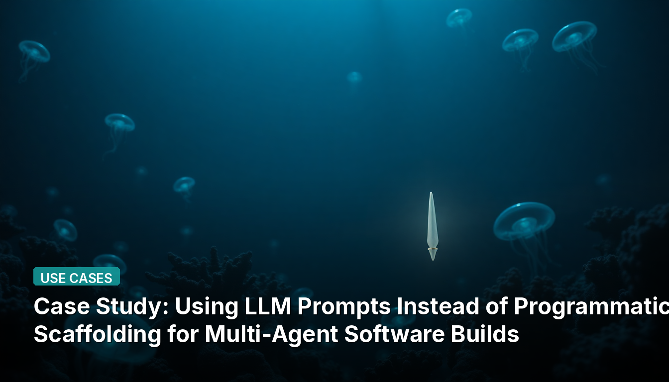 Case Study: Using LLM Prompts Instead of Programmatic Scaffolding for Multi-Agent Software Builds