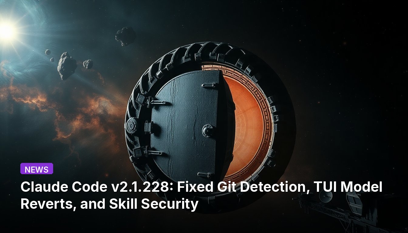 Claude Code v2.1.228: Behebung der Git-Erkennung, TUI-Modell-Zurücksetzungen und Skill-Sicherheit