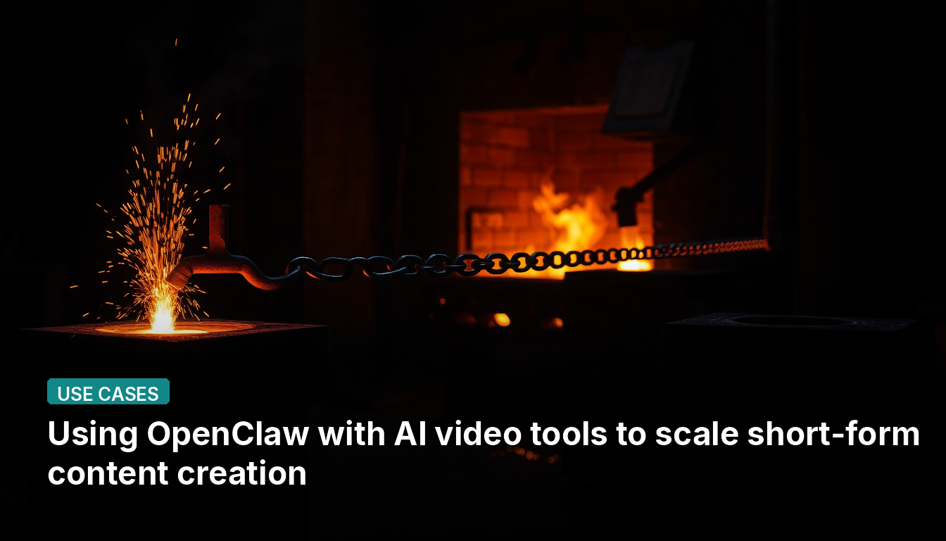 Utiliser OpenClaw avec des outils vidéo IA pour intensifier la création de contenu court.