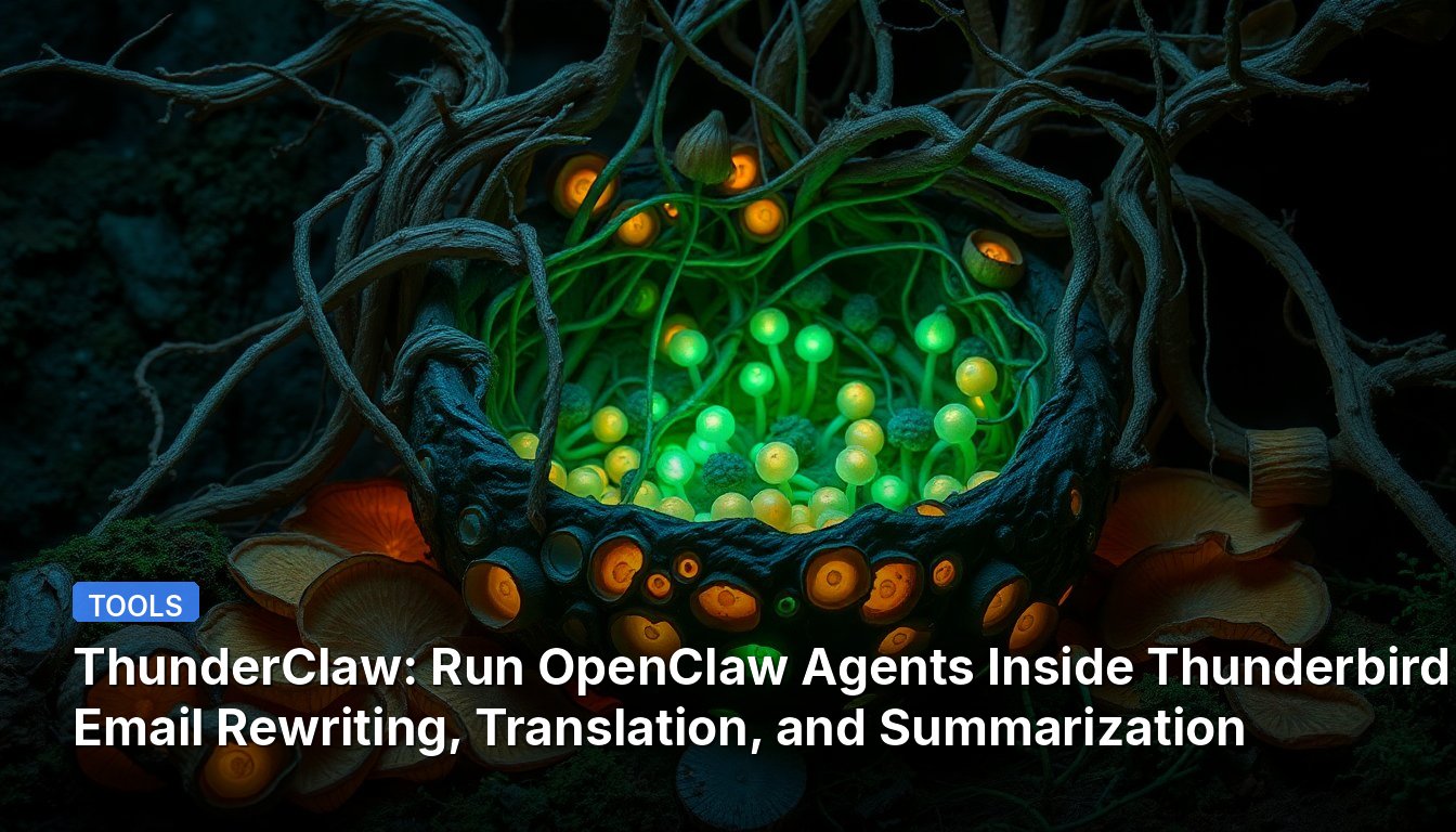 ThunderClaw: Thunderbird内でOpenClawエージェントを実行し、メールの書き換え、翻訳、要約を行う
