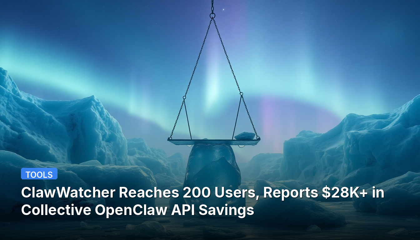 ClawWatcher Atteint 200 Utilisateurs, Signale Plus de 28 000 $ d'Économies Collectives sur l'API OpenClaw
