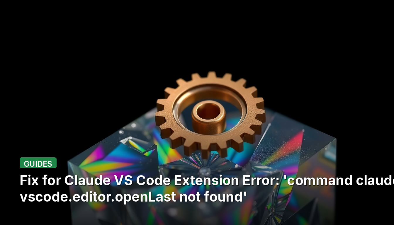 Claude VS Code拡張機能のエラー修正:「command claude-vscode.editor.openLast not found」