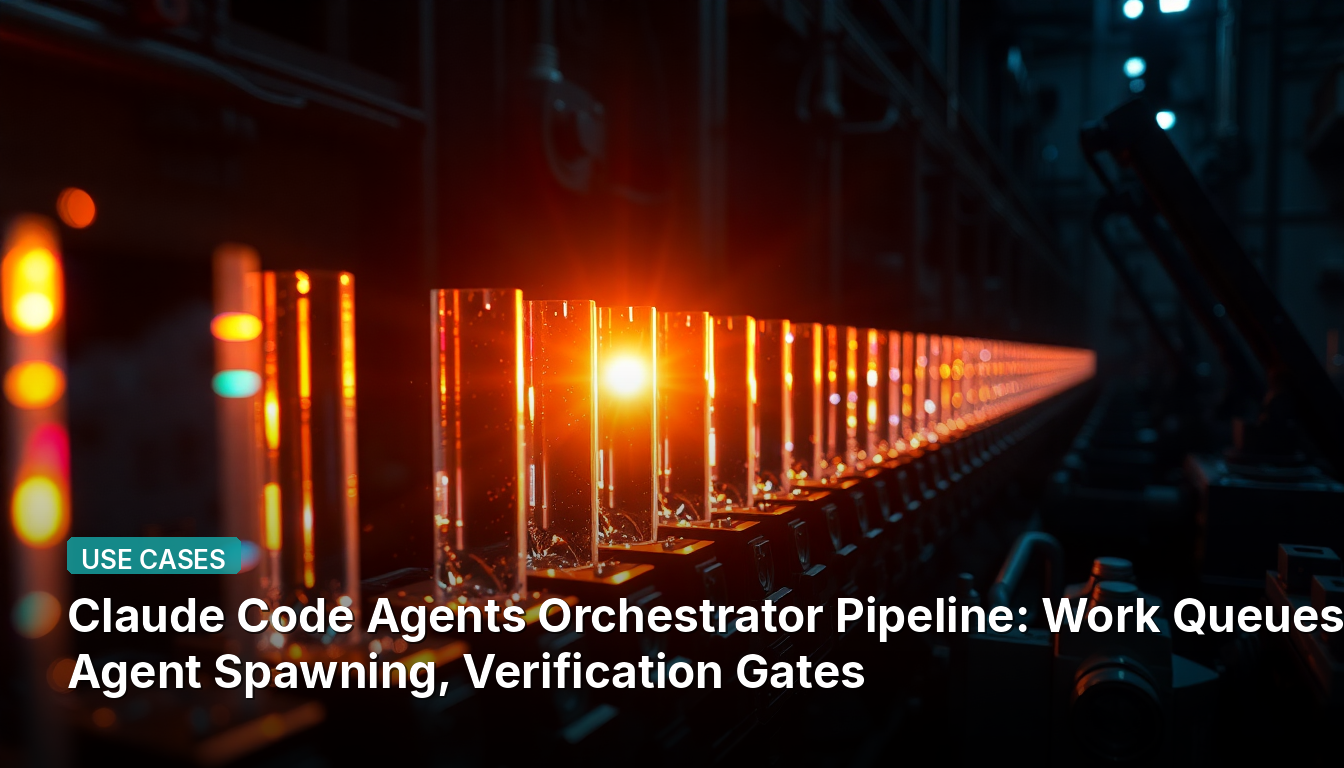 Pipeline d'Orchestration des Agents de Code Claude : Files de Travail, Génération d'Agents, Portes de Vérification